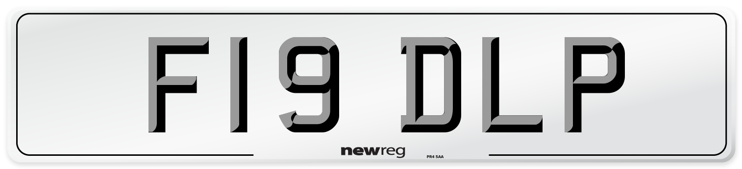 F19 DLP Number Plate from New Reg